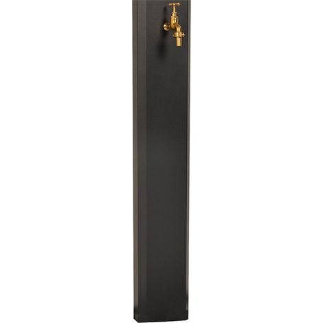 Fontana da Giardino Design a Colonna Ovale Rubinetto in Ottone Senza Base Antracite (1/5)