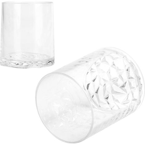 Petit verre rond à fond en forme de diamant, transparent, idéal pour les spiritueux, les liqueurs, le thé ou l'eau. (1/5)