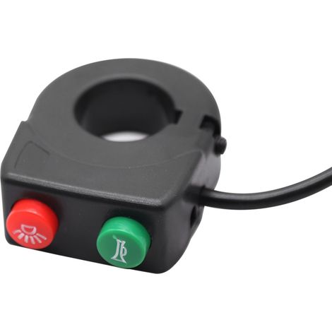 Interrupteur de phare de klaxon de guidon en plastique ABS, phare 12V, deux fonctions pour moto et Scooter (1/5)