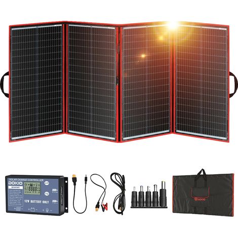 Panneau Solaire Portable Pliable, Silicium Monocristallin, Certifié CE (1/5)