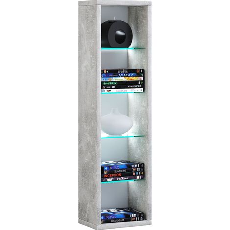 Colgante de estante de madera VCM  Estante de ahorro de espacio  Dimensiones: AL. 77 x AN. 21 x T. 14 cm  Colgante elegante  Estante de almacenamiento  Librería  Estante de pared - Rasato L (óptica de