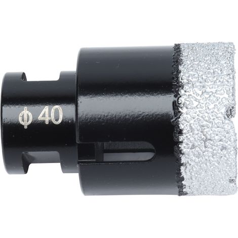 Foreuse diamant brasée sous vide pour perçage carreau pierre M14 noir 40mm 60mm 1 pièce (1/5)