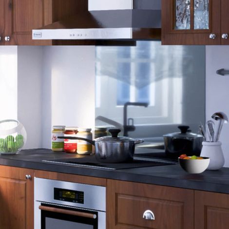 Crédence cuisine fond de hotte verre Premium 900 x 700 mm Miroir (1/2)