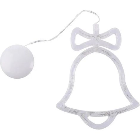 Lampe de Ventouse - ZGEER - Cloches LED - 21 cm - Décoration de Noël - Intérieur Blanc (1/4)