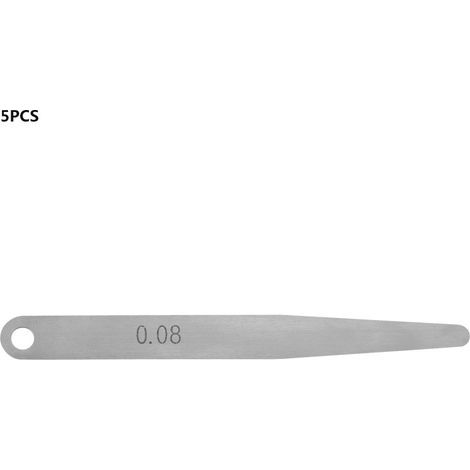Jeu de Cales d'Épaisseur Métriques - 5 Pièces 0.08mm pour Mesure de Précision (1/5)