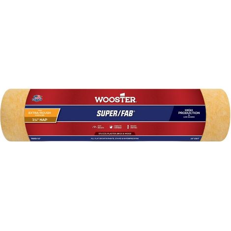 Wooster Super Fab 1.25" Nap Extra Rough Paint Roller Sleeve - 14 Inch
