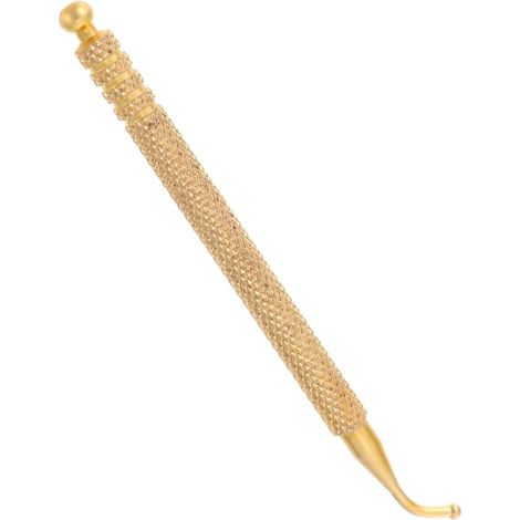 Auriculotherapie Aiguille Auriculaire En Cuivre Avec Embout Incurvé Doré Outil De Massage Pour Points De RéFlexologie À Usage Domestique PréCision Pour Soulagement Cervical (1/5)
