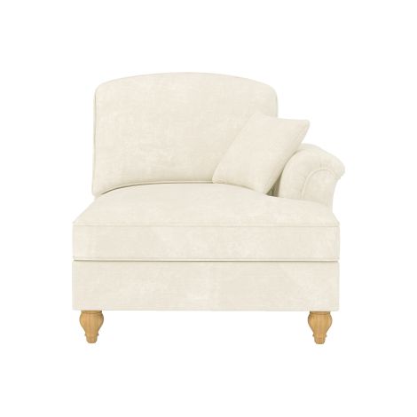 Canapé Windsor RSF Chenille avec 1 coussin - Blanc WL (1/5)