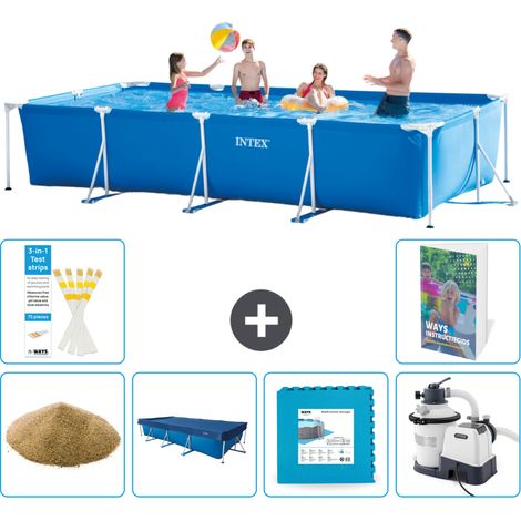 Rechteckiger Frame Pool - 450x220x84 cm - 7-teilig S35