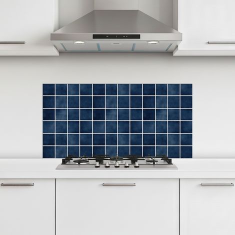 CRÉDENCE CUISINE Carrelage - Moderne - Bleu 80x40 cm (1/5)