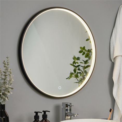 Forum Spa Roc Black LED Framed Mirror with Demist - SPA-44397 (1/5)