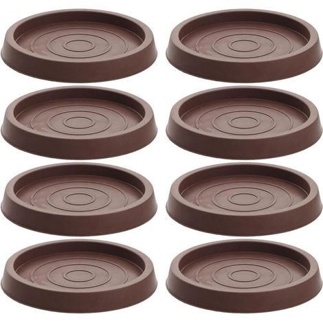 Lot de 8 patins ronds en caoutchouc pour pieds de meubles, faciles à utiliser, indéformables, pour protéger vos tables et canapés à la maison. (1/5)