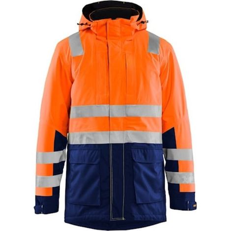 Parka de travail hiver haute visibilité 4495 - Orange fluo/Marine XXXL (1/5)