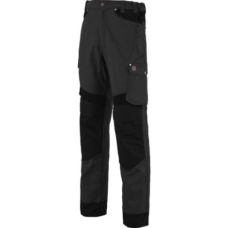 PANTALONES CON BOLSILLOS Y VOLANTES EN LA CINTURA ROTOR NEGRO M - ES(44)