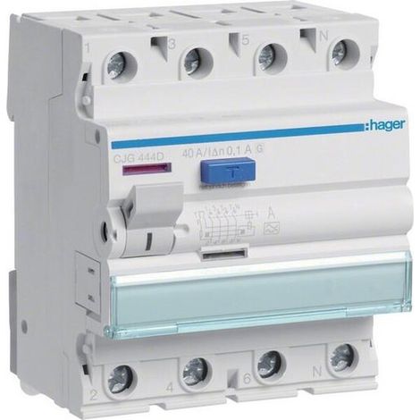 Hager FI-SCHALTER 40/4  0,1A  G/A (CJG444D PULSSTROMS.)
