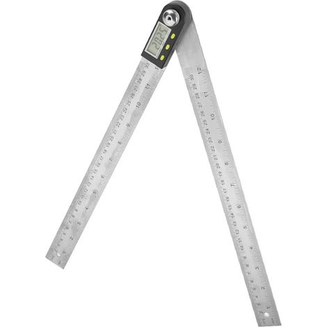 Digitaler Winkelmesser 0-300 mm, universeller elektronischer Winkelmesser aus Edelstahl mit integrierter Batterie (1/5)