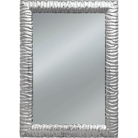 Specchio con Cornice Moderna Intarsiatata Argento Colore specchio: Argento
