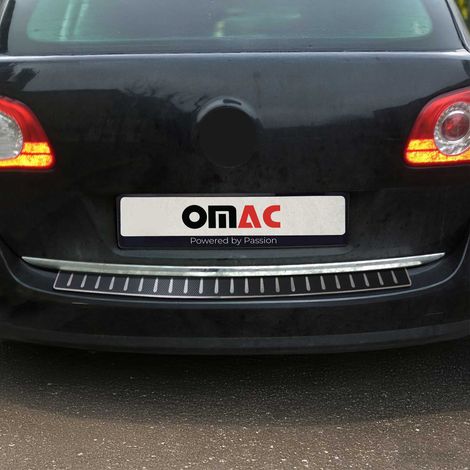 OMAC Ladekantenschutz Stoßstangenschutz für VW Passat B7 Variant 2010-2014 – Edelstahl carbon foliert (1/5)
