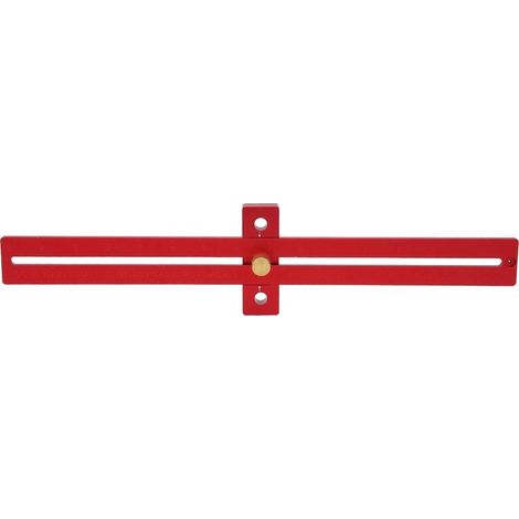 Anreißlineal, Anreißlineal für Holzbearbeitung, T-förmiges Messwerkzeug aus Aluminiumlegierung, 0–370 mm, Rot (1/4)