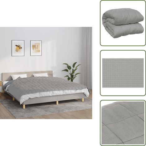 Gewichtsdecke Grau 155x220 cm 11 kg Stoff - Gewichtsdecke - Schlafhilfe - Bettdach - Daunendecke Alternative - Schwere Decke (1/5)