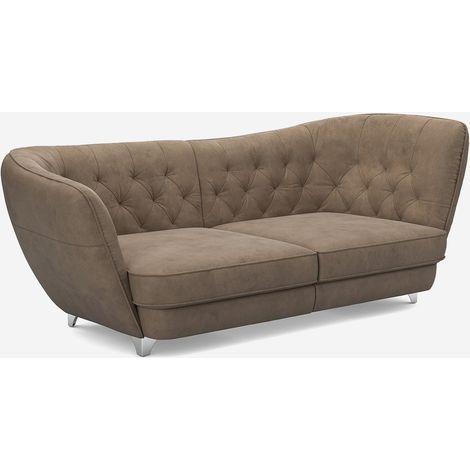 3-Sitzer Sofa modernes Design Kapitoniert Extravaganter Wohnstil Cervinia - Beige (1/5)