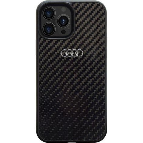 Cover per iPhone 14 Pro in fibra di carbonio Audi (nera) (1/5)