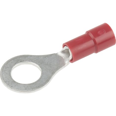 Cosses à œillet RS PRO, Isolé, Rouge, 1.5mm², M6, 12mm (1/3)