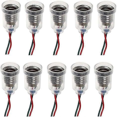 10 pièces E10 Lampes Base Led Montage Visser Petites Ampoules Titulaire Lumire Douil (1/5)