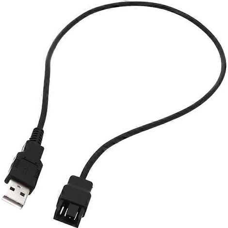 Câble adaptateur USB pour ventilateur d'ordinateur portable (USB vers 4 broches/3 broches) (1/5)