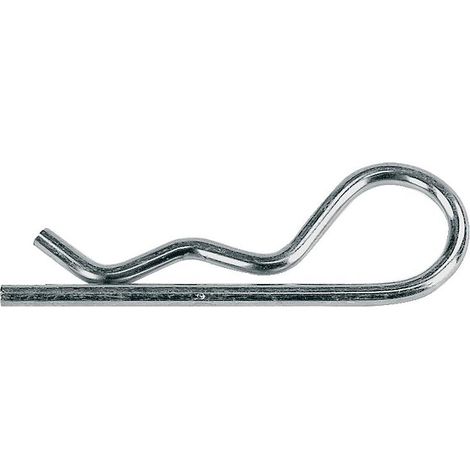 Goupilles bêta acier zingué blanc, diamètre 4 mm, longueur 76 mm, boite de 50 goupilles