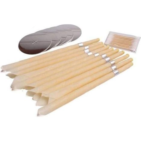 Bougies Auriculaires - Cire d'Abeille Naturelle - Pour Nettoyage Doux des Oreilles - 10 Pièces (1/5)