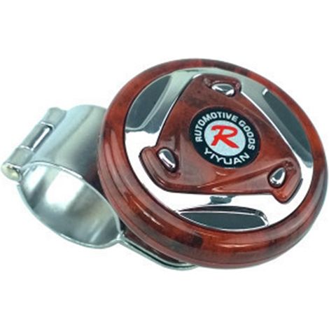 Boule de volant voiture avec roulement à billes, pommeau direction assistée universel en bois de rose, aide à la rotation du volant, accessoire automobile 2 pièces (1/3)
