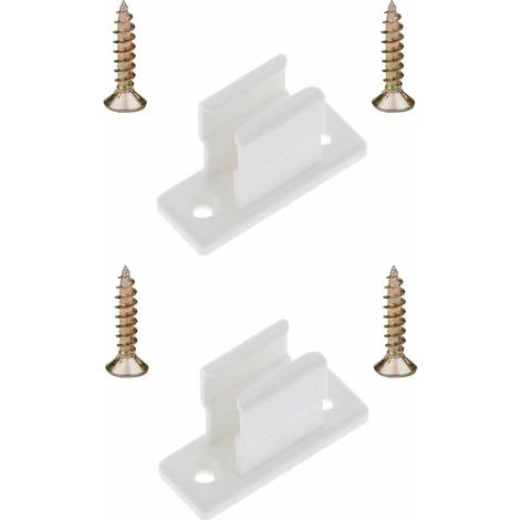 – Lot de 2 clips bloqueurs de manivelle pour volet roulant – Plastique polyamide blanc – Universel diamètre 13mm – A visser pour fixation murale (1/5)
