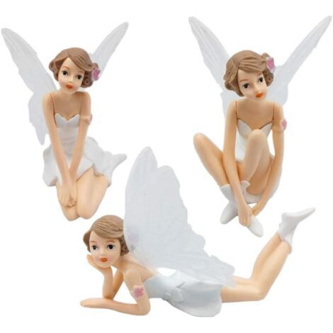Figurine de Fée Clochette pour la maison, le bureau, la voiture, la table (lot de 3)-NANOTEH (1/5)