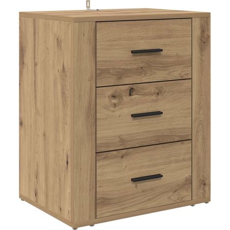 Maison Exclusive - Armadio da Notte Rovere artigianale 35 x 50 x 60 cm