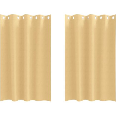 Maison Exclusive - Cortinas Opacas con Anillas 2 pcs Beige 175 x