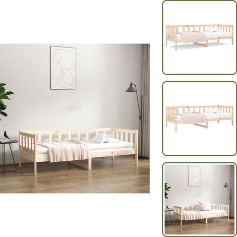 Cama para invitados - vidaXL Sofá cama sin colchón madera maciza de pino 80x200 cm - Sofá cama sin colchón