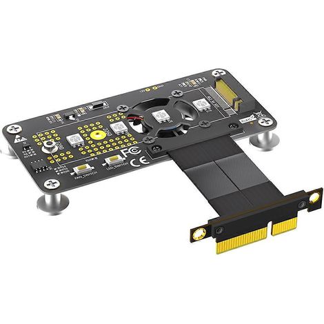 3-in-1 M.2 (NGFF) NVMe M-Key SSD auf PCI-E 4x Verlängerungskabel (5 cm) (1/5)