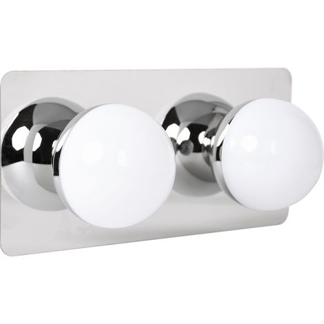 Aplique SIRLA 2x5W LED 1100lm 4000K IP44 L.10xAn.5xAl.10cm cromo (1/3)