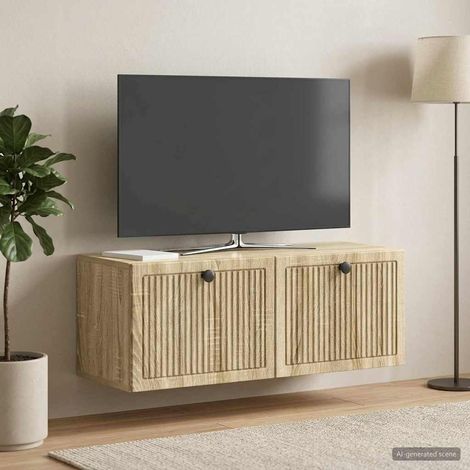 Wandmontierter TV-Schrank Sonoma-Eiche 78,5 x 31 x 30 cm (1/5)