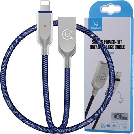 Cavo di alimentazione Usams U-Sun Lightning blu/blu 1,9 m IPYSUSB202 (US-SJ170) (1/4)