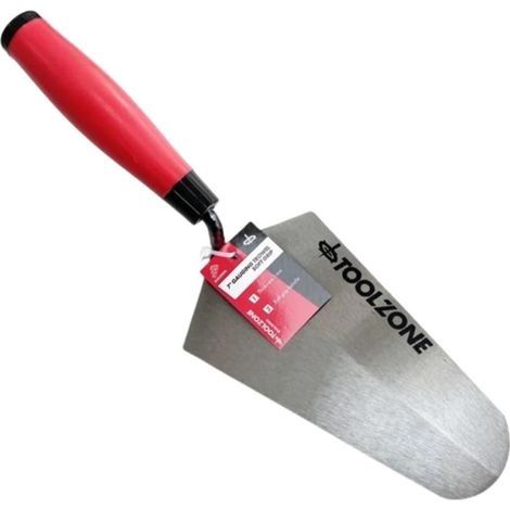 Toolzone 7" Gauging Rounded Trowel Soft Grip Plastering Cement Mixing Tool