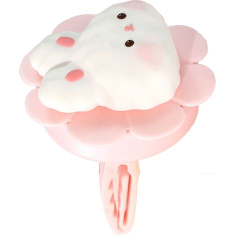 Décoratif Parfum Voiture Fleur Tournante Diffuseur d'Air Ventilateur Clips pour Évent, Lapin Mignon, Assainisseur d'Habitacle Auto, Rotation Douce, Cadeau de Voiture (1/5)