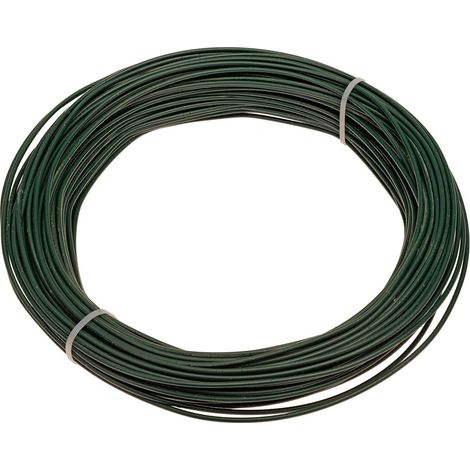 Spanndraht 3mm x 10m Gartendraht für Maschendrahtzaun in grün (1/4)