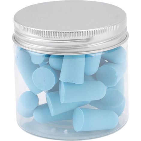 30 Bouchons d'Oreilles Anti-Bruit en Mousse Douce à Rebond Lent pour Dormir, Étudier, Travailler - Bleu (30 Pièces)