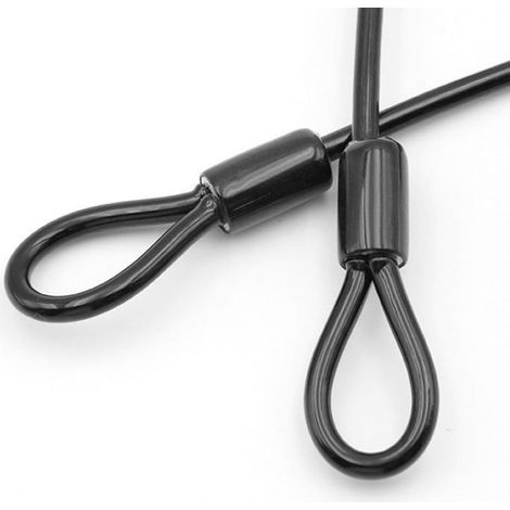 Câble en acier galvanisé inox 2 pièces, boucles préformées, 1,5 m x 5 mm, pour sécurité vélo et fixation meubles (1/5)