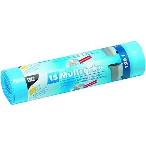 Bolsas de basura papstar LDPE 120 litros 15 unidades