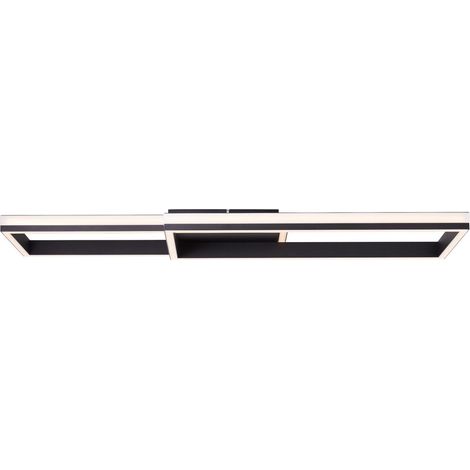 BRILLIANT Lampe, Metis LED Deckenleuchte 60x23cm schwarz, 1x LED integriert, 44W LED integriert, (4300lm, 3000K), In 3 Stufen über Wandschalter dimmbar