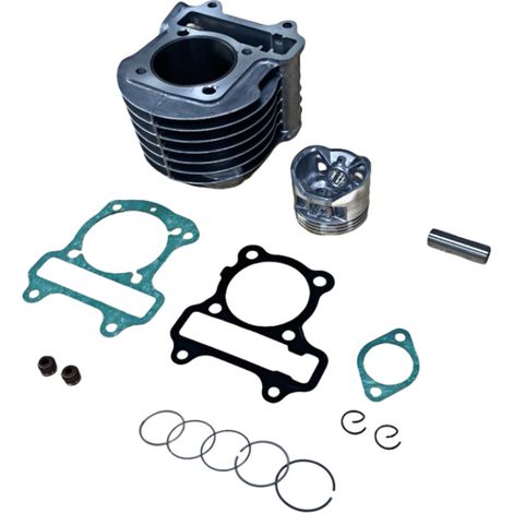 Motorcycle cylinder kit, compatible with 54.5 mm cylinder pistons of the Honda models VISION110, KZLA110 and NSC110.--DTEKGAZ