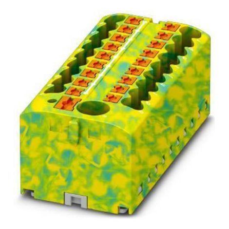 [NEUWERTIG] B-Ware Phoenix Contact 8er Set Verteilerblock Reihenklemme Verteiler PTFIX6/18X2,5 GNYE (1/2)